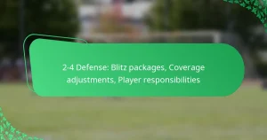 2-4 Defense: Blitz packages, Coverage adjustments, Player responsibilities