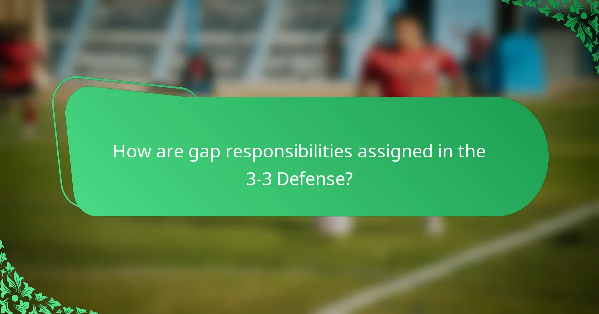 How are gap responsibilities assigned in the 3-3 Defense?