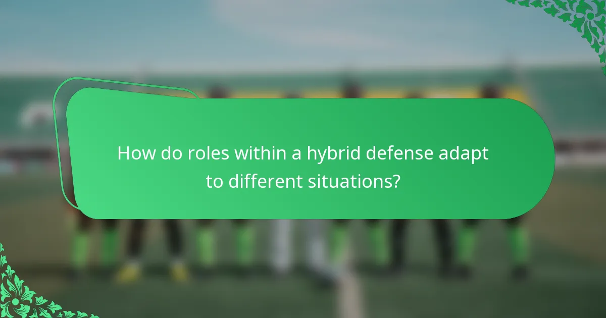 How do roles within a hybrid defense adapt to different situations?